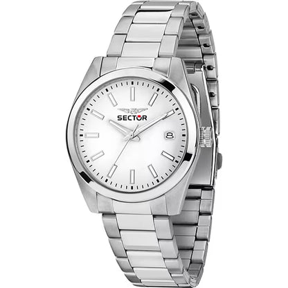 Orologio Uomo SECTOR 240 Solo Tempo Bianco in Acciaio