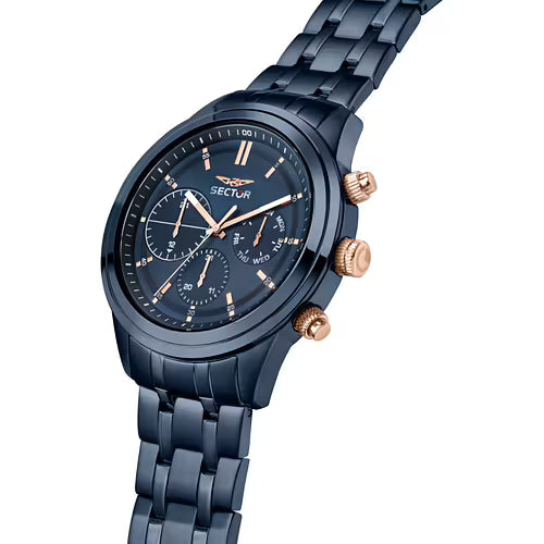 Orologio Uomo SECTOR 670 Multifunzione Blu Notte in Acciaio