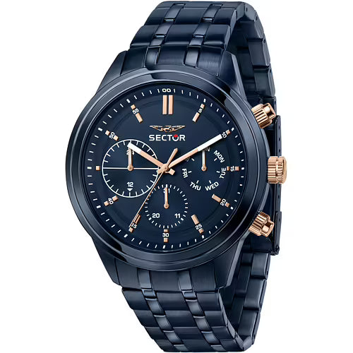 Orologio Uomo SECTOR 670 Multifunzione Blu Notte in Acciaio