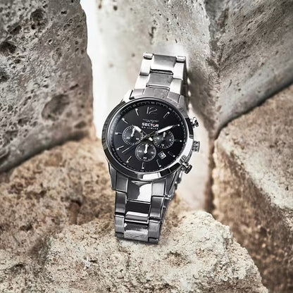 Orologio Uomo SECTOR 660 Cronografo Nero in Acciaio