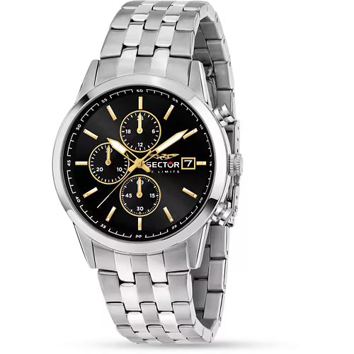 Orologio Uomo SECTOR 660 Cronografo Nero e Oro in Acciaio