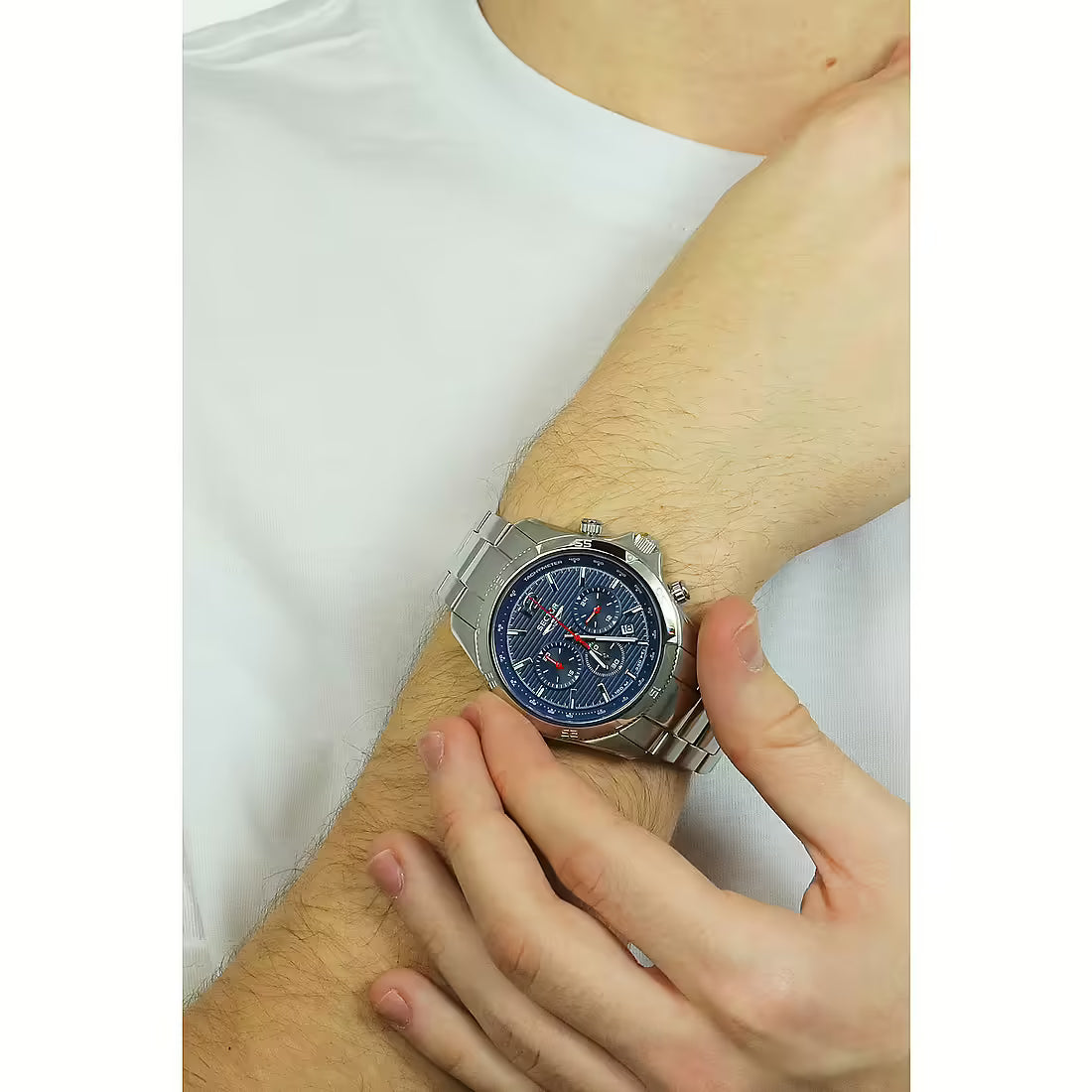 Orologio Uomo SECTOR 650 Cronografo in Acciaio con Quadrante Blu