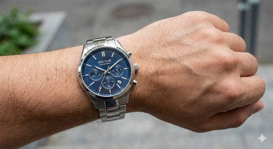 Orologio Uomo SECTOR 790 Solo Tempo in Acciaio con Quadrante Blu