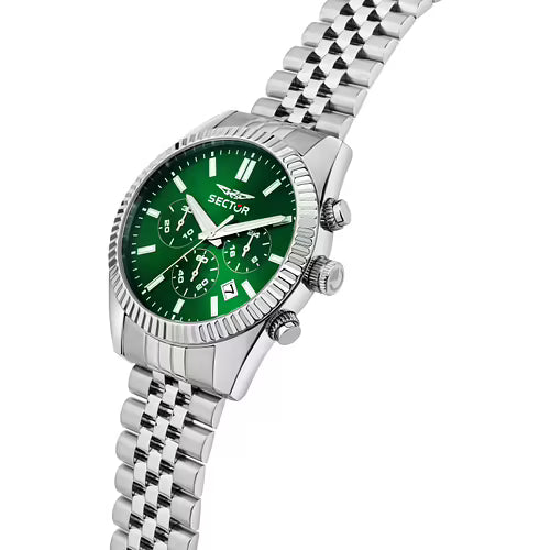 Orologio Uomo SECTOR Cronografo in Acciaio con Quadrante Verde