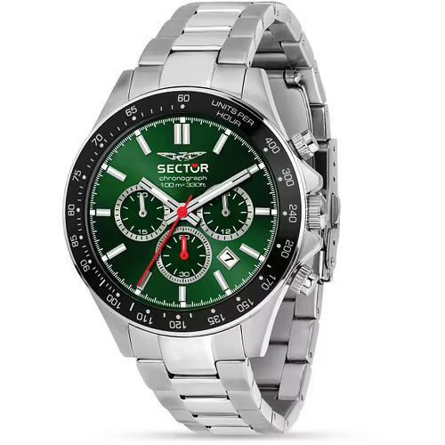 Orologio Uomo SECTOR 230 Cronografo Verde in Acciaio