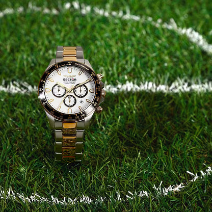 Orologio Uomo SECTOR 230 Cronografo in Acciaio e Acciaio Dorato