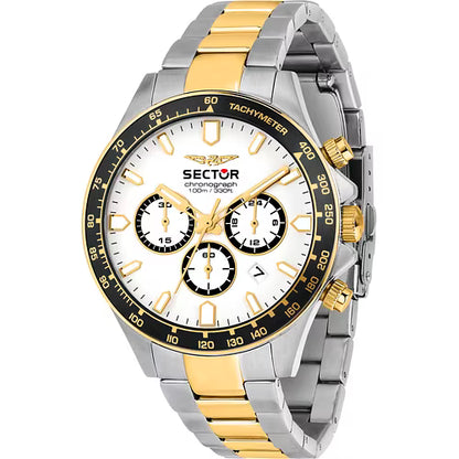 Orologio Uomo SECTOR 230 Cronografo in Acciaio e Acciaio Dorato