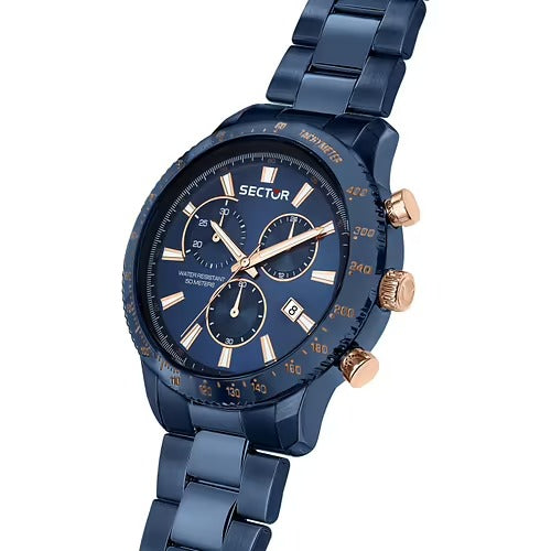 Orologio Uomo SECTOR 270 Cronografo Blu Notte in Acciaio
