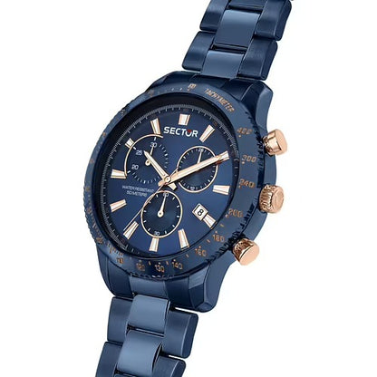 Orologio Uomo SECTOR 270 Cronografo Blu Notte in Acciaio