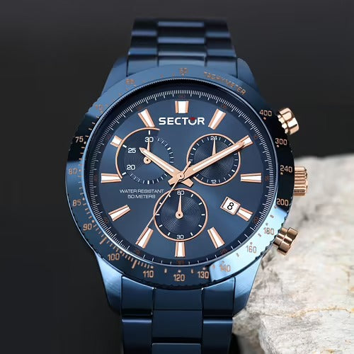 Orologio Uomo SECTOR 270 Cronografo Blu Notte in Acciaio