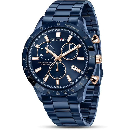 Orologio Uomo SECTOR 270 Cronografo Blu Notte in Acciaio