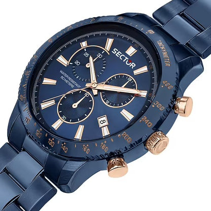 Orologio Uomo SECTOR 270 Cronografo Blu Notte in Acciaio