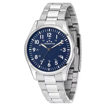 Orologio Uomo CHRONOSTAR Pilot Solo Tempo Blu in Acciaio