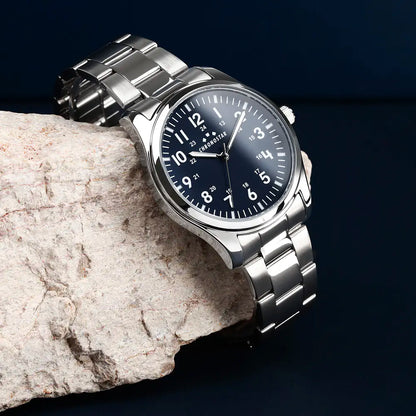 Orologio Uomo CHRONOSTAR Pilot Solo Tempo Blu in Acciaio