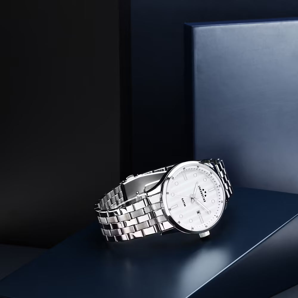 Orologio Uomo CHRONOSTAR Starline Solo Tempo Bianco in Acciaio