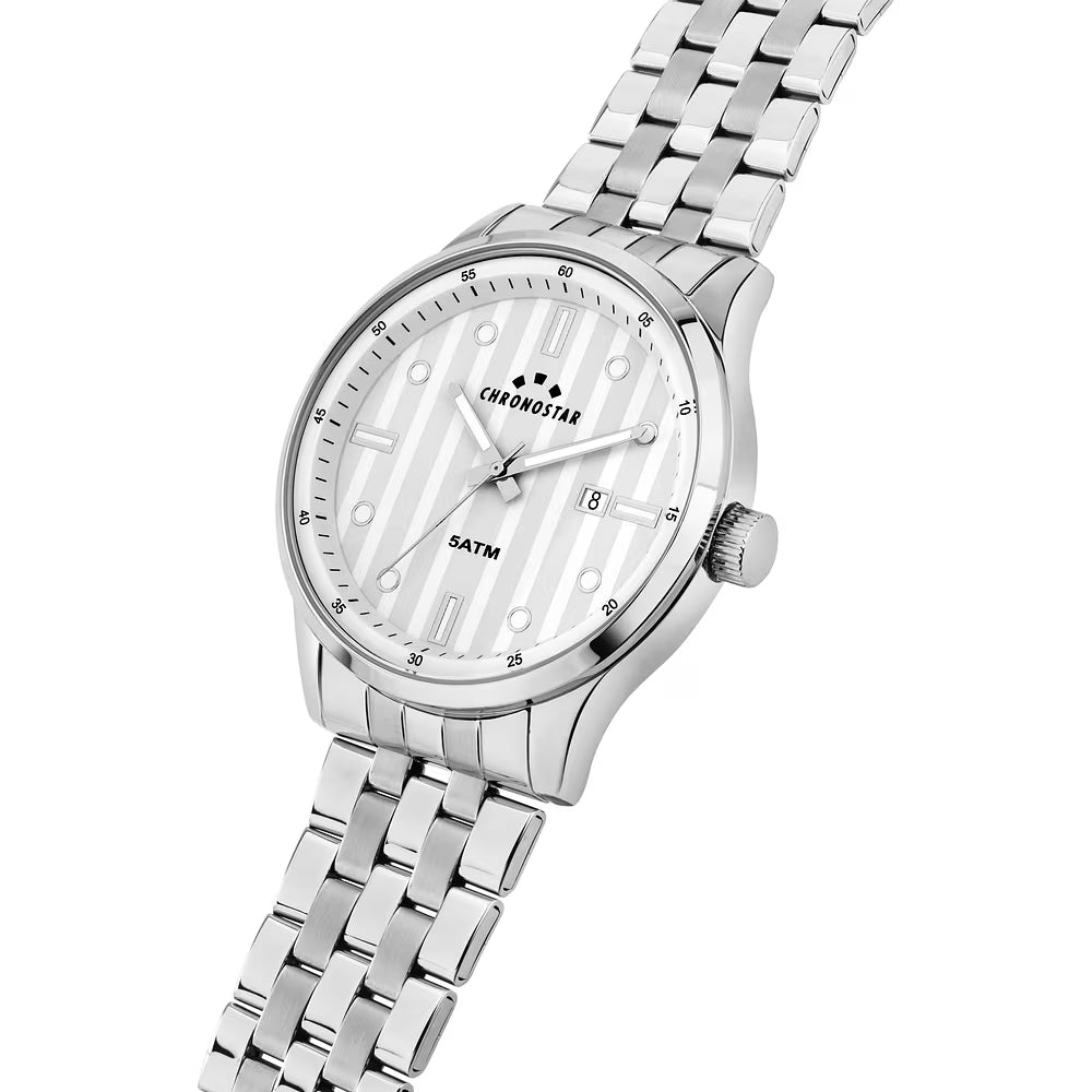 Orologio Uomo CHRONOSTAR Starline Solo Tempo Bianco in Acciaio