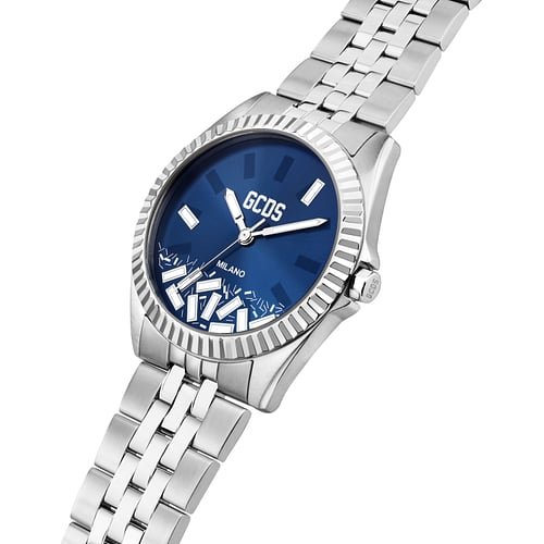 Orologio Uomo GCDS Playful Precision Solo Tempo Blu in Acciaio