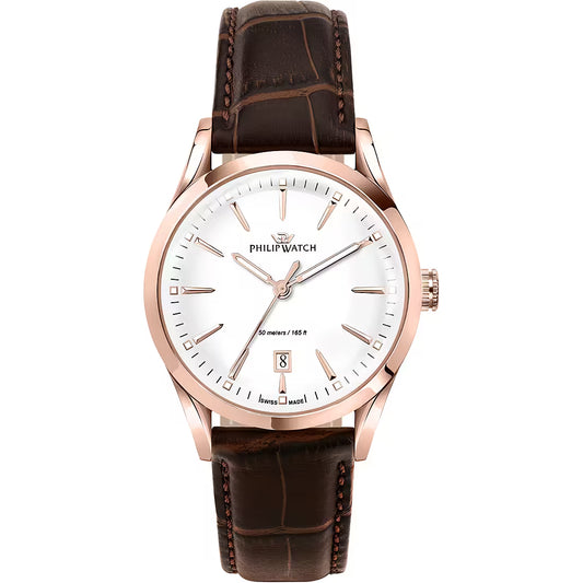 Orologio Uomo PHILIP WATCH Sunray con Cinturino in Pelle Marrone
