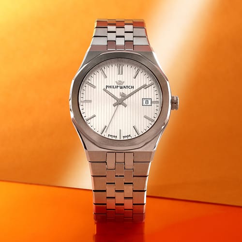 Orologio Uomo PHILIP WATCH Windsurf Tempo e Data Bianco in Acciaio