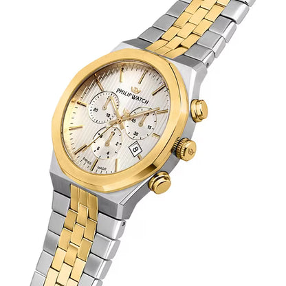 Orologio Uomo PHILIP WATCH Windsurf Cronografo Bianco e Oro in Acciaio