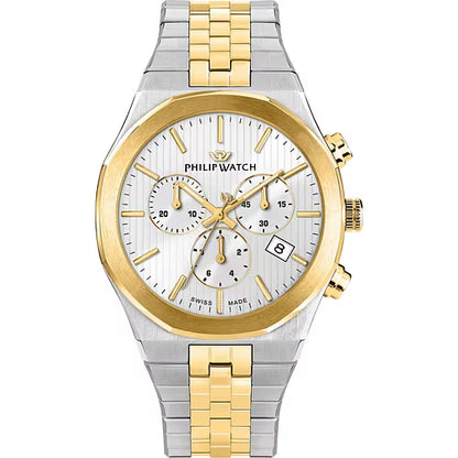 Orologio Uomo PHILIP WATCH Windsurf Cronografo Bianco e Oro in Acciaio