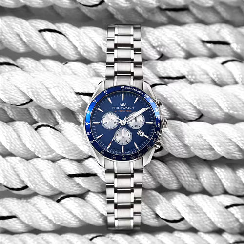Orologio Uomo PHILIP WATCH Blaze in Acciaio Quadrante Blu