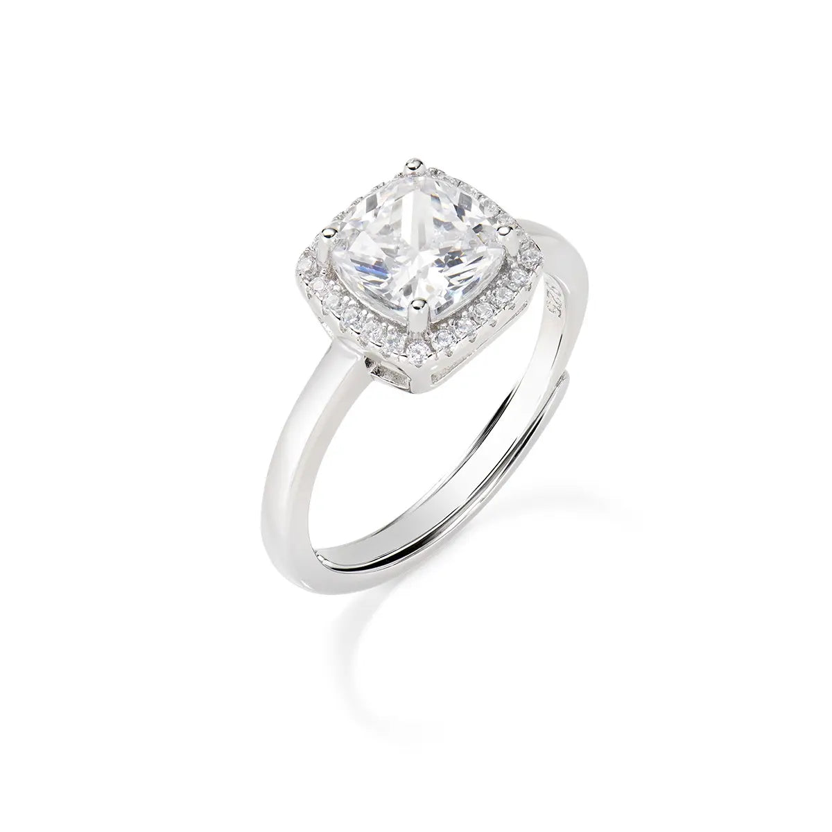 Anello Donna Lady in Argento con Pietra Bianca e Zirconi - AMEN