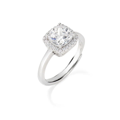 Anello Donna Lady in Argento con Pietra Bianca e Zirconi - AMEN