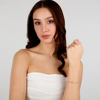Bracciale Donna MORELLATO Tesori in Argento Dorato e Zirconi Azzurri