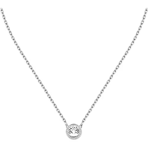 Collana Donna MORELLATO Albero Della Vita in Acciaio e Cristalli