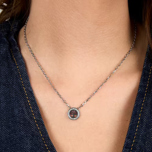 Collana Donna MORELLATO Albero Della Vita in Acciaio e Cristalli