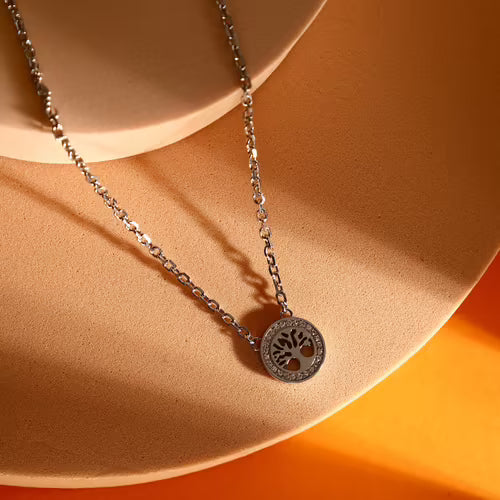 Collana Donna MORELLATO Albero Della Vita in Acciaio e Cristalli