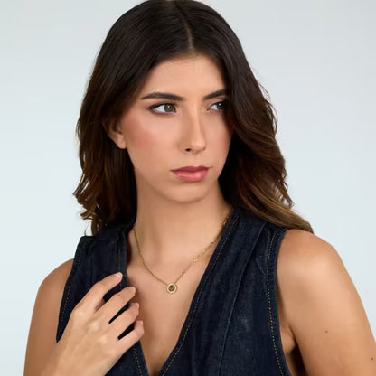 Collana Donna MORELLATO Albero Della Vita in Acciaio Dorato e Cristalli