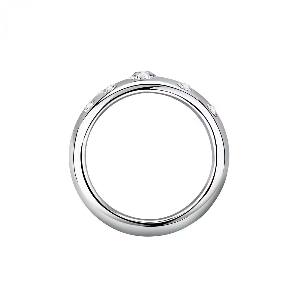 Anello Donna MORELLATO Poetica in Acciaio con Cristalli