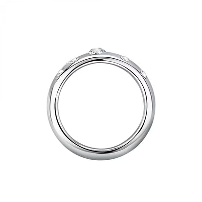 Anello Donna MORELLATO Poetica in Acciaio con Cristalli