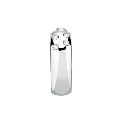 Anello Donna MORELLATO Poetica in Acciaio con Cristalli