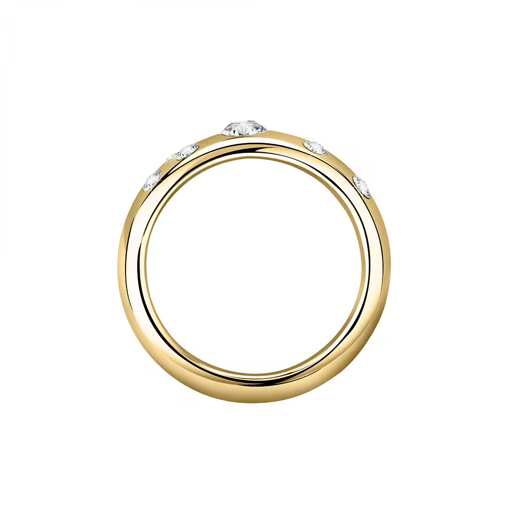 Anello Donna MORELLATO Poetica in Acciaio Dorato con Cristalli