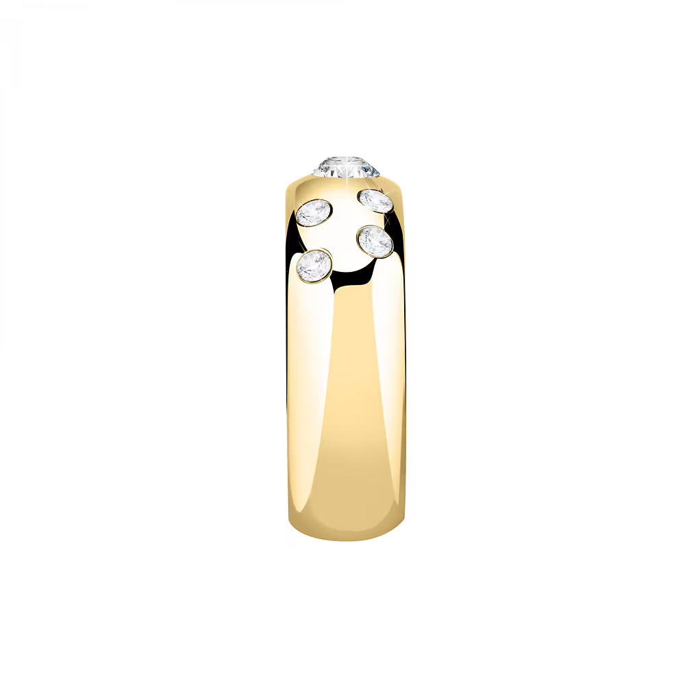 Anello Donna MORELLATO Poetica in Acciaio Dorato con Cristalli