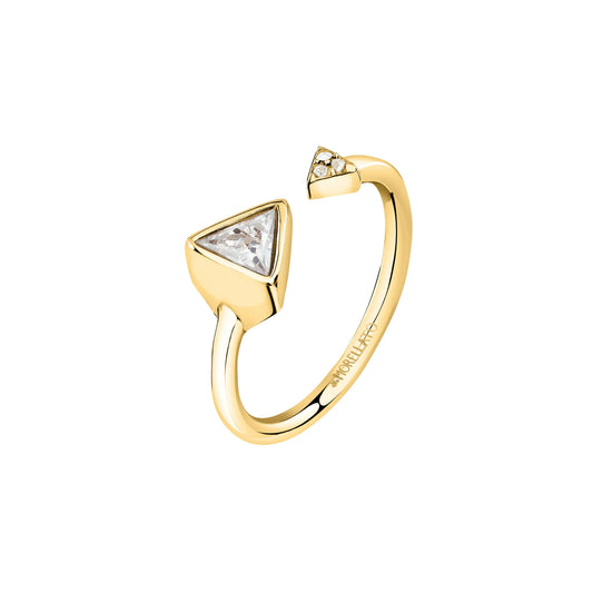 Anello Donna MORELLATO Trilliant in Acciaio Dorato