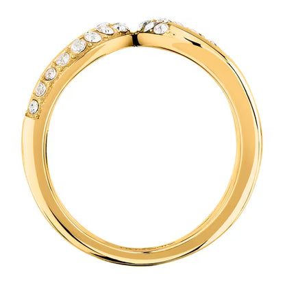 Anello Donna MORELLATO Design in Acciaio Dorato con Cristalli