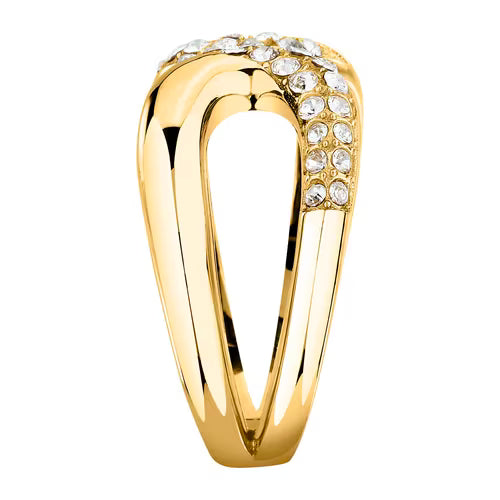 Anello Donna MORELLATO Design in Acciaio Dorato con Cristalli