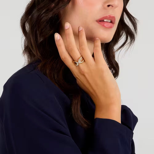 Anello Donna MORELLATO Design in Acciaio Dorato con Cristalli