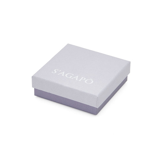 Orecchini in Acciaio Bicolore con Cuore Bombato - S'Agapõ