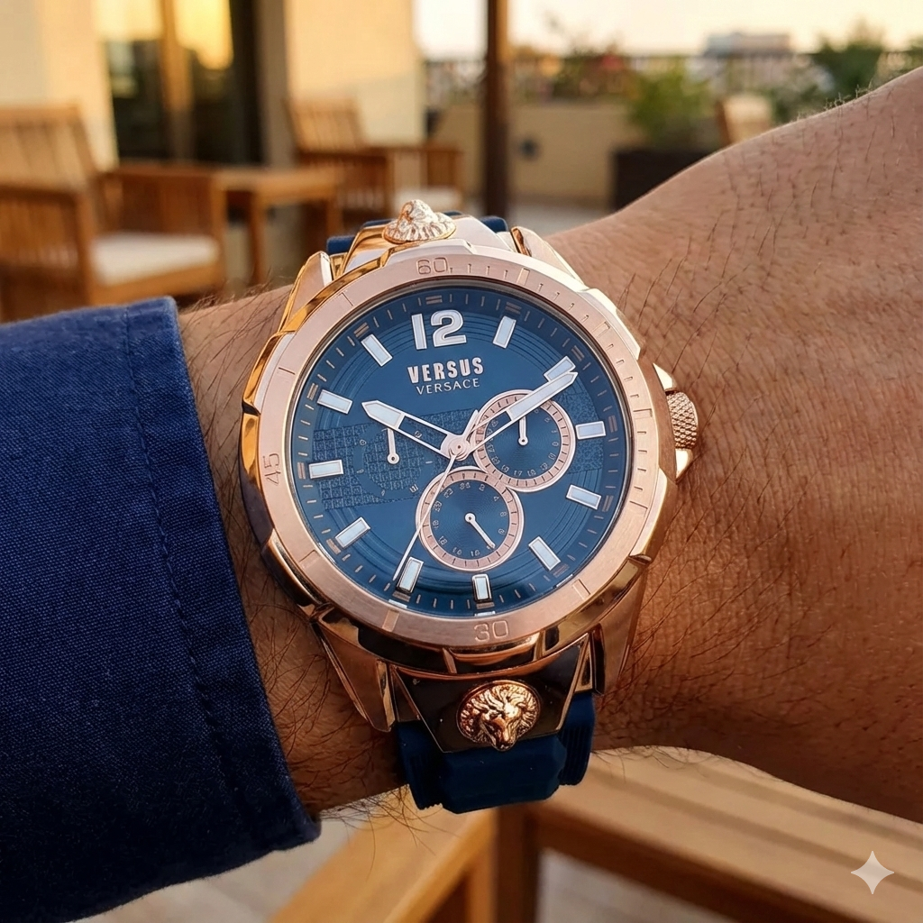 Orologio Uomo VERSUS Solo Tempo in Silicone Blu Scuro