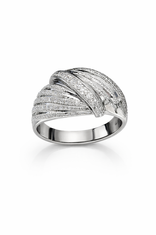 Anello a Fascia in Oro Bianco 18kt