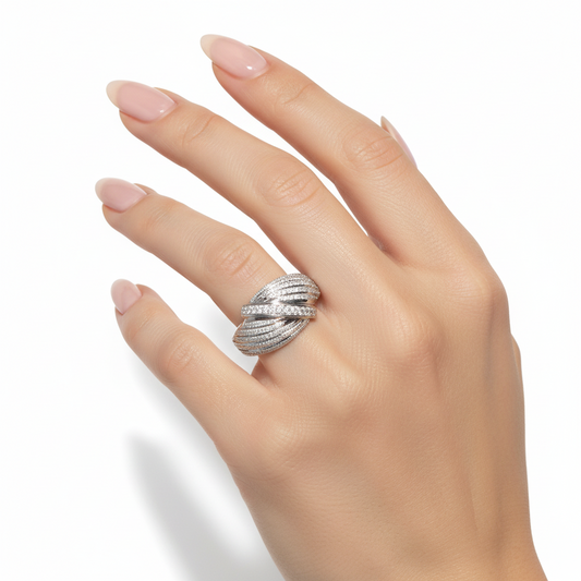 Anello a Fascia in Oro Bianco 18kt