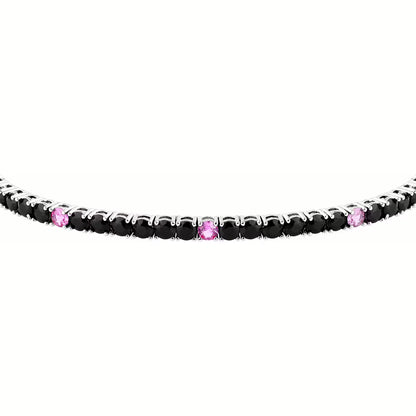Bracciale Donna MORELLATO Tennis con Zirconi Neri e Rosa