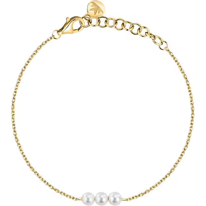 Bracciale Donna MORELLATO in Argento 925 Dorato con 3 Perle Bianche
