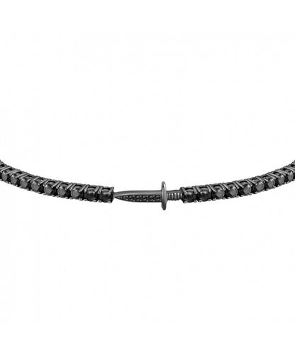 Bracciale Uomo MORELLATO Tennis in Acciaio Nero con Spada