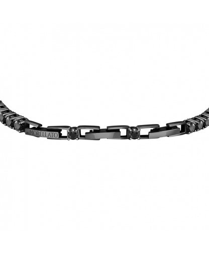 Bracciale Uomo MORELLATO Tennis in Acciaio Nero con Spada
